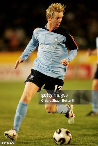 David Carney of Sydney FC in action during the FIFA Club World Championship Toyota Cup 2005 match between Al Ahly and Sydney FC at The National...