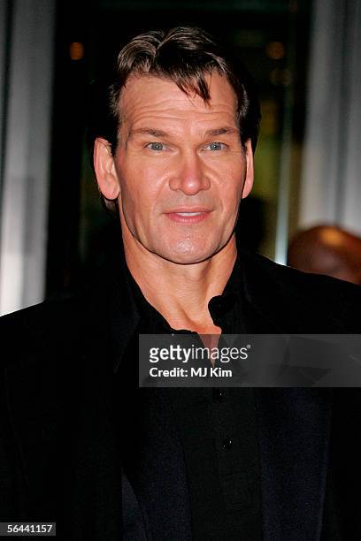 Actor Patrick Swayze arrives at the UK Premiere of "Keeping Mum" at Vue Leicester Square on November 28, 2005 in London, England.