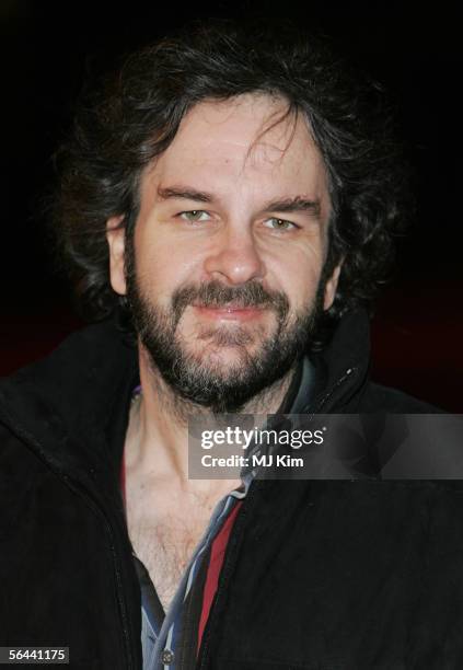 Director Peter Jackson arrives at the UK Premiere of "King Kong" at the Odeon Leicester Square on December 8, 2005 in London, England