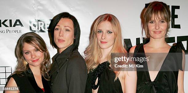 MyAnna Buring, Alex Reid, Shauna MacDonald and Saskia Mulder arrive at The British Independent Film Awards at the Hammersmith Palais on November 30,...
