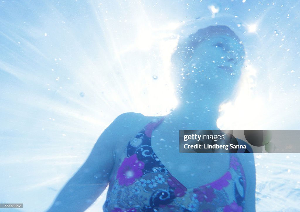 Woman underwater