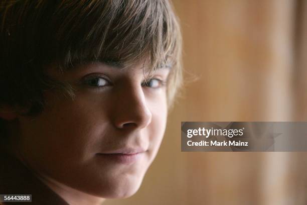 Actor Zac Efron attends a breakfast with the cast and director of "High School Musical" December 16, 2005 at the Four Seasons Hotel in Beverly Hills,...