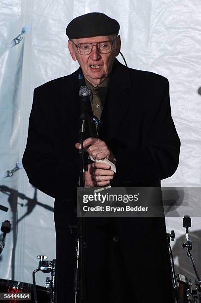 Howard Stern's father, Ben Stern appears onstage during the last WXRK K-Rock "Howard Stern Show" December 16, 2005 in New York City.