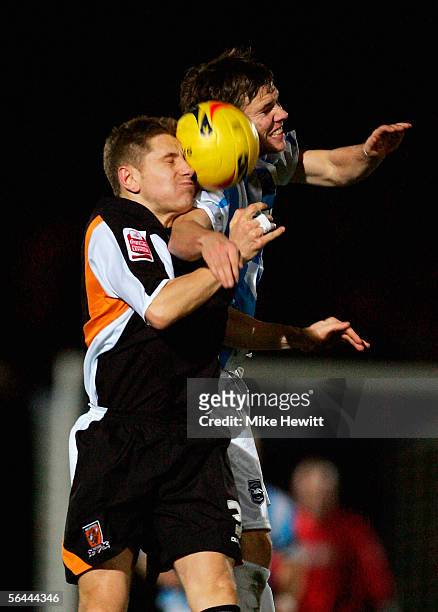 Dean Hammond of Brightonchallenges Andy Dawson of Hull during the Coca-Cola Championship match between Brighton & Hove Albion and Hull City at the...