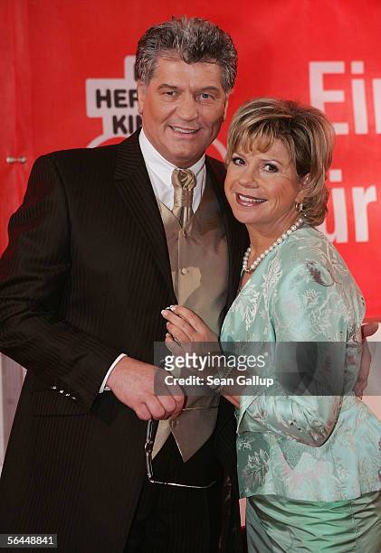Bavarian folk singers Michael and Marianne Hartl arrive at the "Ein Herz Fuer Kinder" television charity gala at the Axel Springer Halle December 17,...