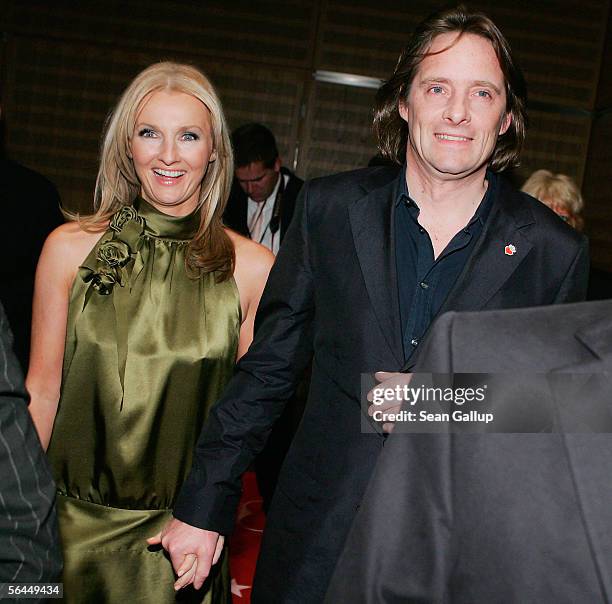 Television hostess Frauke Ludowig and her husband Kai Roeffen attend the after-party at the "Herz fuer Kinder" television charity gala December 17,...