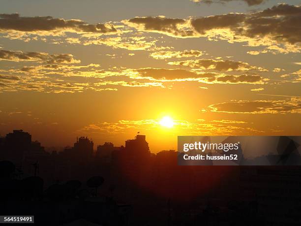 cairo sunset - hussein52 stock pictures, royalty-free photos & images