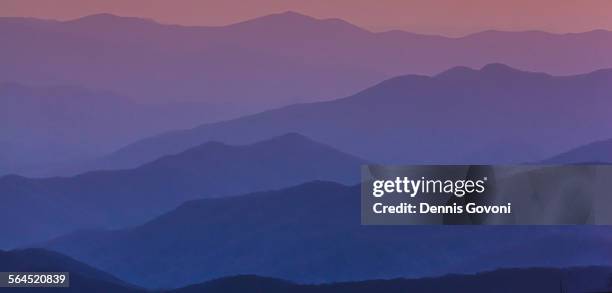 purple mountains - clingman's dome stockfoto's en -beelden