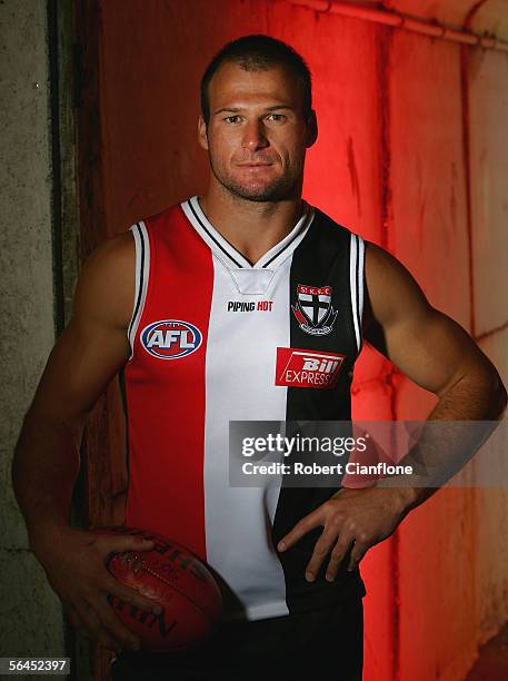 Aaron Hamill of the Saints poses for a portrait during the St Kilda FC Team Photo Shoot at Moorabbin Oval December 19, 2005 in Melbourne, Australia.