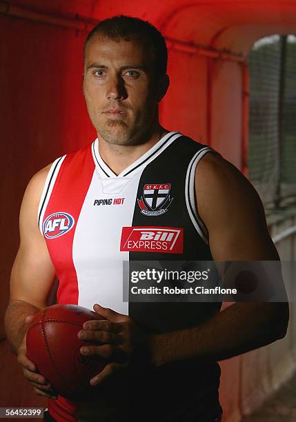 Fraser Gehrig of the Saints poses for a portrait during the St Kilda FC Team Photo Shoot at Moorabbin Oval December 19, 2005 in Melbourne, Australia.