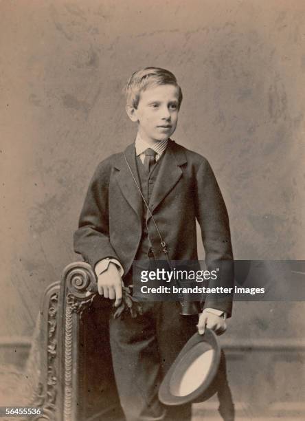 Crown Prince Rudolph of Austria, only son of Emperor Francis Joseph I. And Elizabetz. Photography by Josef Albert, Munich. Around 1873. [Kronprinz...