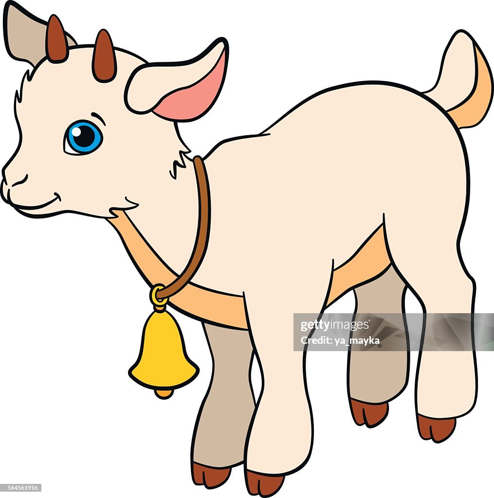 Animales De Granja De Dibujos Animados Para Niños Pequeña Cabra Bebé Lindo  Ilustración de stock - Getty Images