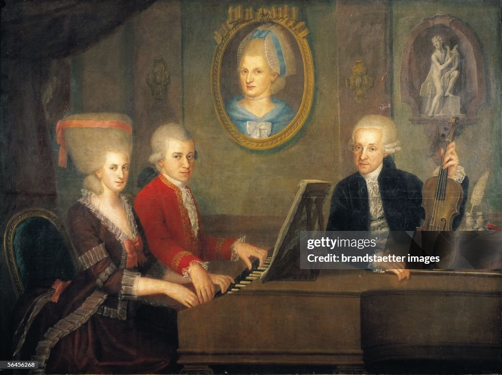 Leopold Mozart with his children