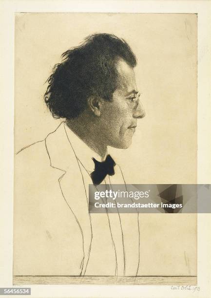 Gustav Mahler. Etching by Emil Orlik. 1903. [Gustav Mahler. Radierung von Emil Orlik. 1903.]