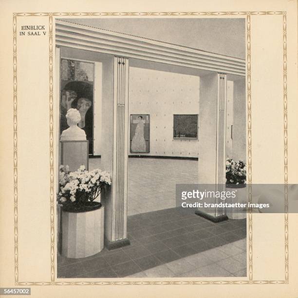 International Art Exhibition in Rome, 1911. Austrian pavilion, designed by Josef Hoffmann. Klimt hall. [Internationale Kunstausstellung Rom 1911....