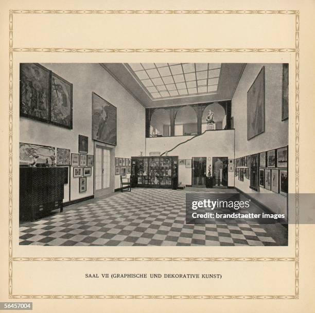 International Art Exhibition in Rome, 1911. Austrian pavilion, designed by Josef Hoffmann. Hall VII. [Internationale Kunstausstellung Rom 1911....