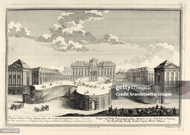 Vienna: Palais Schwarzenberg, III., Schwarzenberg square. Plate 20/ part 2: Keyserl. Burg und Lust-Haeusser. 1725. In Kleiner, Salomon: Vera et...