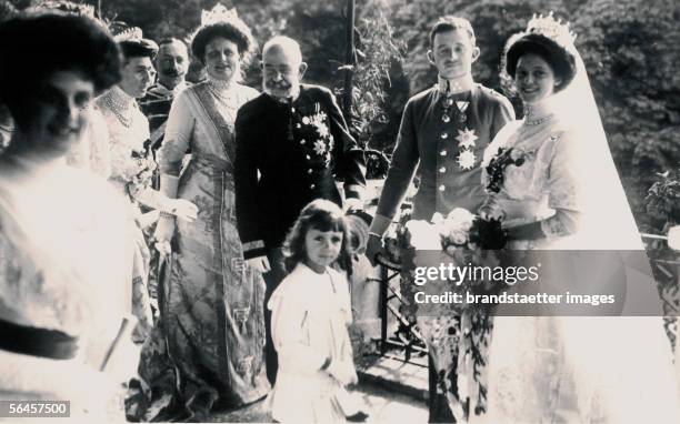 Emperor Francis Joseph I. Of Austria : The Emperor at the wedding of archduke Carl Francis Joseph with princess Zita of Bourbon-Parma in the Castle...