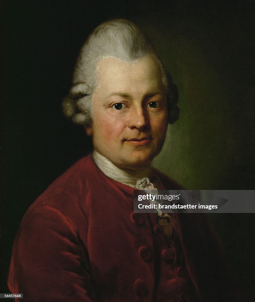 Lessing Gotthold Ephraim Lessing, German poet. Oil on canvas on wood by Anton ...