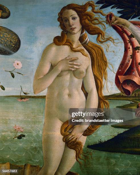 The Birth of Venus. Detail. Tempera on canvas . 134 x 175 cm. Inv. 878. [Die Geburt der Venus, Detail. Tempera .1486]