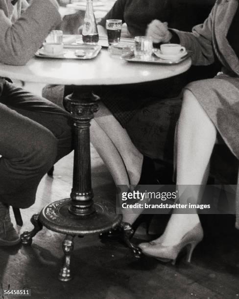 Cafe Hawelka: A place where all the artists met in the 50's, 60's and 70's. Vienna, Photography. Vienna. 1956-57. [Das Cafe Hawelka:...