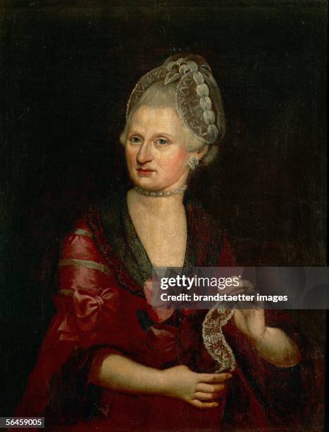 Anna Maria Mozart . Oil on canvas. Portrait of W.A. Mozart's mother probably by Pietro Antonio Lorenzoni or the Augsburg painter F.J. Degle. 1770....