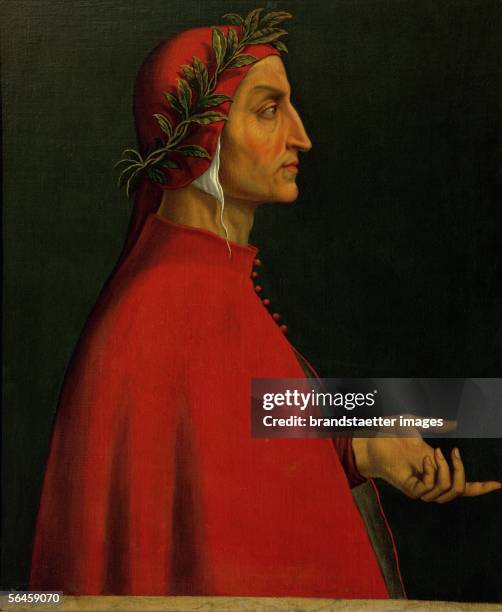 Dante Alighieri, Italian poet who wrote the "Divina Commedia". Inv. 8066. [Dante Alighieri, italienischer Dichter , der die "Gottliche Komoedie"...