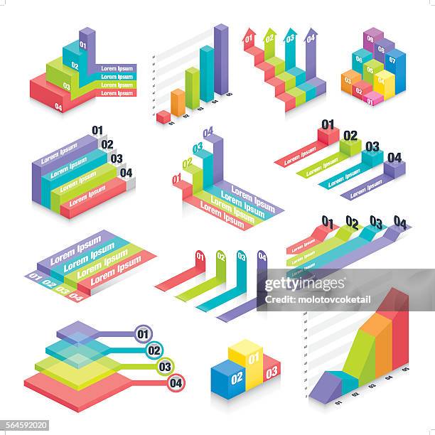 stockillustraties, clipart, cartoons en iconen met business infographic elements 2 - design plat