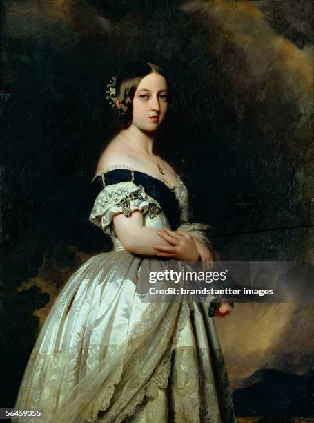 Queen Victoria of England, 1842. Musee National du Chateau, Versailles, France. [Koenigin Victoria von England 1842. Musee National du Chateau,...