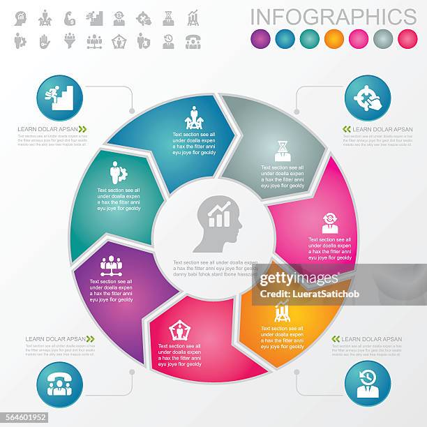 business & management infografiken und icons set2 | eps10 - tart stock-grafiken, -clipart, -cartoons und -symbole