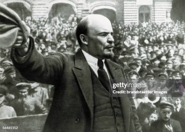 Lenin Work Russian communist revolutionary leader, Vladimir Lenin , giving a ...