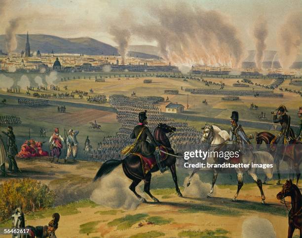 Imperial troops under Field Marshal Windischgraetz attack Vienna, October 23. Bis 29., 1848. [Kaiserliche Truppen unter Feldmarschall Alfred Fuerst...