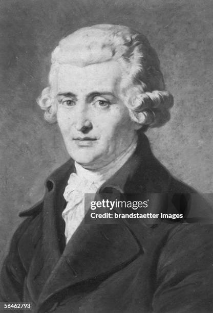 Austrian Composer Franz Joseph Haydn. Around 1760. [Franz Joseph Haydn, * 31. 3. 1732 Rohrau , 31. 5. 1809 Wien, Komponist. Um 1760.]