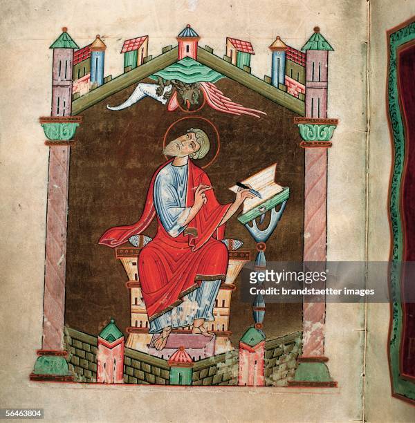Admont, Styria: Benedictine monastery . Monastery library. Cod. 511, evangeliary of Custos Berchtold von salzburg. End of the 11th century. Folio...
