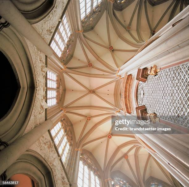 Zwettl, Lower Austria: Cisterciane monastery. Vault in the choir of the minster and chapel, 1343-1348. Zwettl, 1138 by Hadmar I. The Kuenringer...