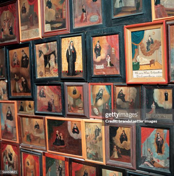 Eichstaett, Bavaria: Benedictine monastery Saint Walburg. Pilgrimage church. Votive tablet . Photography. [Eichstaett, Bayern:...