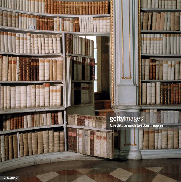 Admont, Styria: Benedictine monastery. Monastery library. Secret door in the library. Photography by Gerhard Trumler. [Admont, St:...