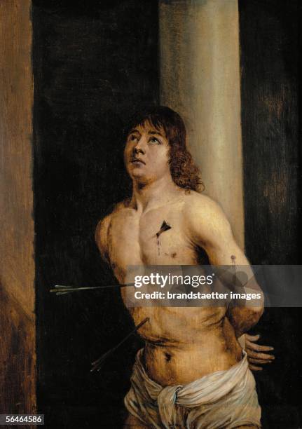 Copy of Antonello da Messina's Saint Sebastian. The copy was part of Archduke Leopold Wilhelm's collection of 244 copies of Italian paintings. The...
