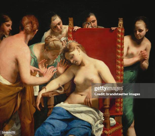 Cleopatra's suicide. Oil on canvas. 1657/58. [Kleopatras Freitod. Oel auf Leinwand. 1657/58.]