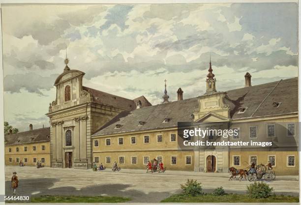 The parochial church "Maria Geburt", formerly an orphanage church in Vienna's third district, on Rennweg. Mozart conducted his first mass there,...