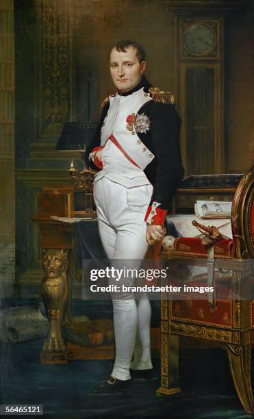 David,Jacques Louis Emperor Napoleon I Bonaparte. Oil on canvas 204 x 125 cm Inv. 1374 National Gallery, Washington,D.C., USA. [Gemaelde von Napoleon...