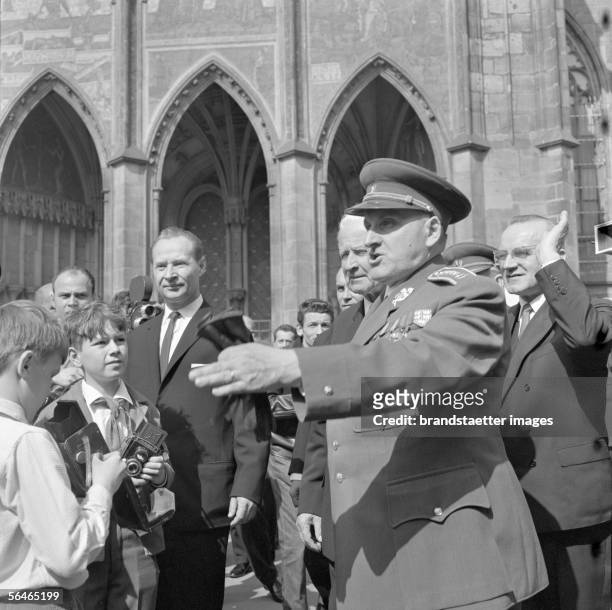 Prague Spring: Alexander Dubcek, czechoslovakian Politician. Prague. 1968. [Prager Fruehling: Alexander Dubcek, tschechoslowakischer Politiker mit...