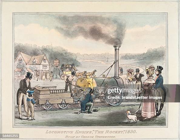 1830s Engine Locomotive Engine, The Rocket, 1830. Built by George Stephenson ...