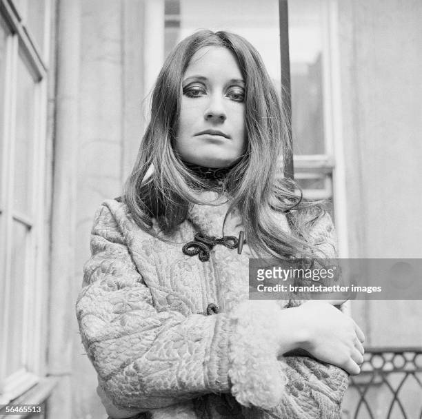 Austrian Author Elfriede Jelinek. Photography. 1970. [Elfriede Jelinek, oesterr. Schriftstellerin. Photographie. 1970]