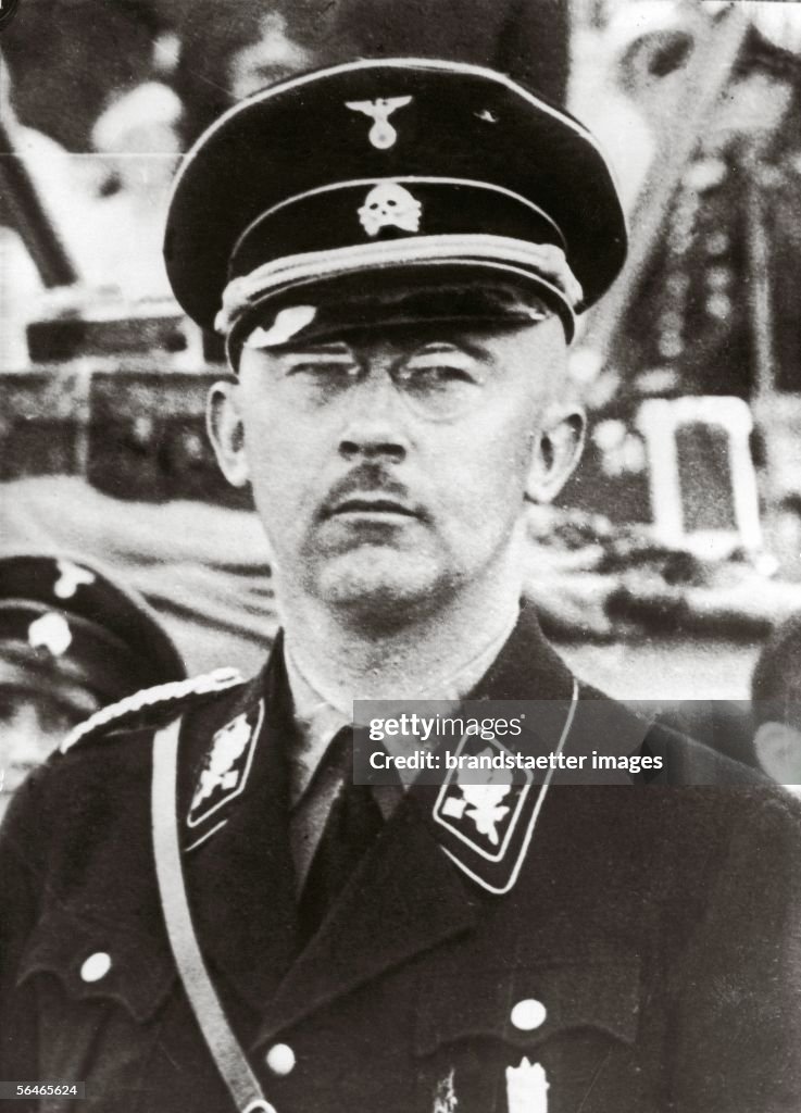 Reichsfuehrer ss Heinrich Himmler, wearing the black uniiform of the ...