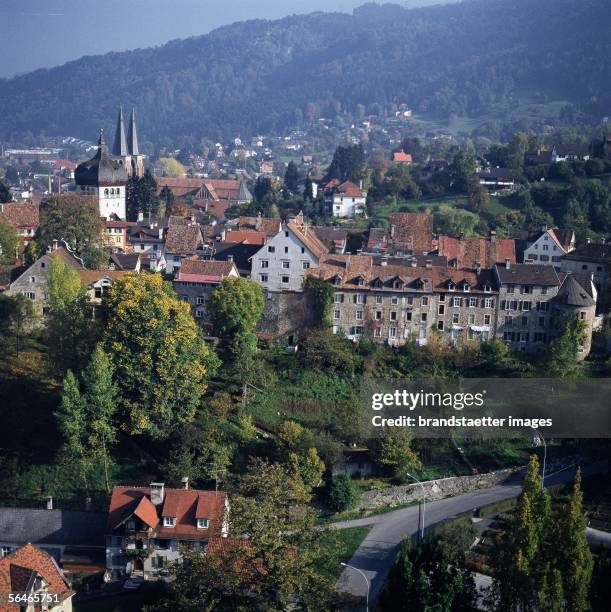 Old town of Bregenz, Vorarlberg, Austria. Photography. Around 1990. [Die Bregenzer Altstadt. Photographie. Um 1990]