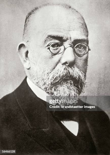 Robert Koch, scientist. Photography. Around 1905. [Robert Koch, Wissenschafter, Nobelperistraeger und Entdecker des Tuberkebazillus. Photographie. Um...