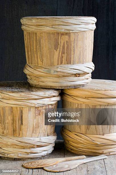 miso barrels - miso sauce stock pictures, royalty-free photos & images