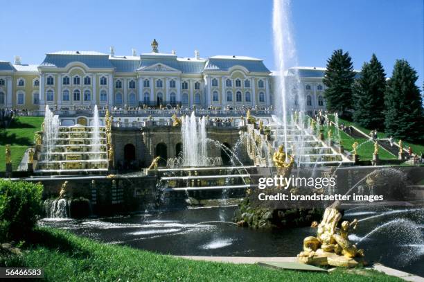 Peterhof, is a series of palaces and gardens, laid out on the orders of Tsar Peter the Great, and sometimes called the "Russian Versailles". It is...