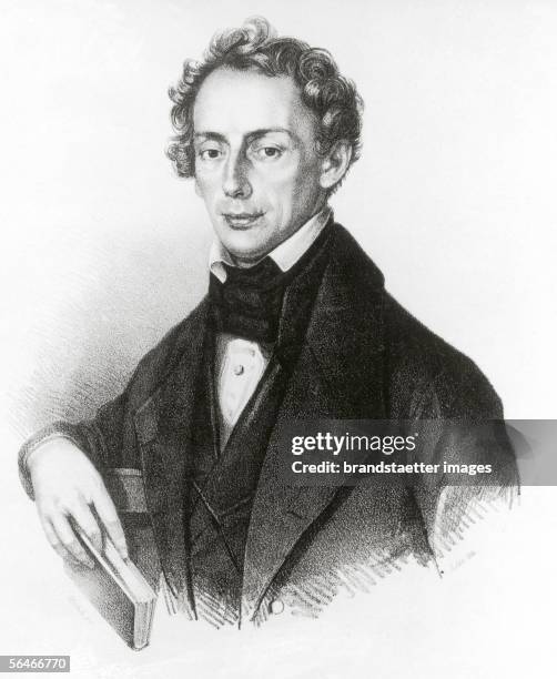 Christian Doppler, mathematician and physicist, born 29.11.1803 in Salzburg, died 17.03.1853 Venice. Lithography. Ar. 1830. [Christian Doppler,...